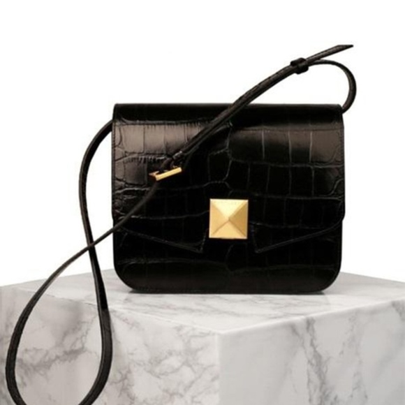 EMP.T LABEL/ Cube Box Black Crocodile - Picture 2 of 8